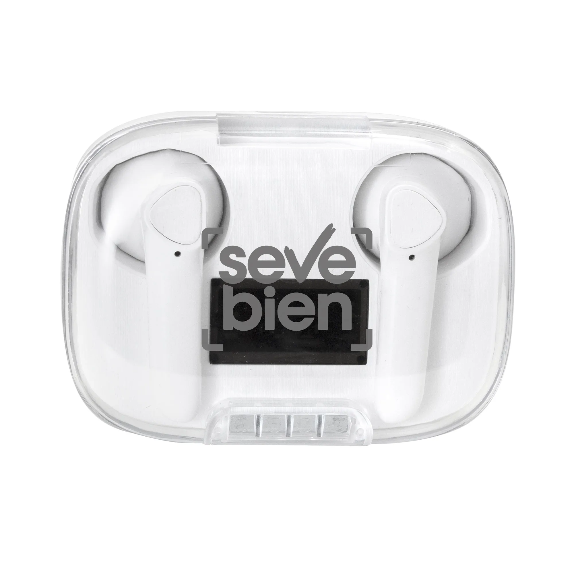 Auriculares Bluetooth Jackson — Producto de plástico — personalizado con impresión de marca corporativa