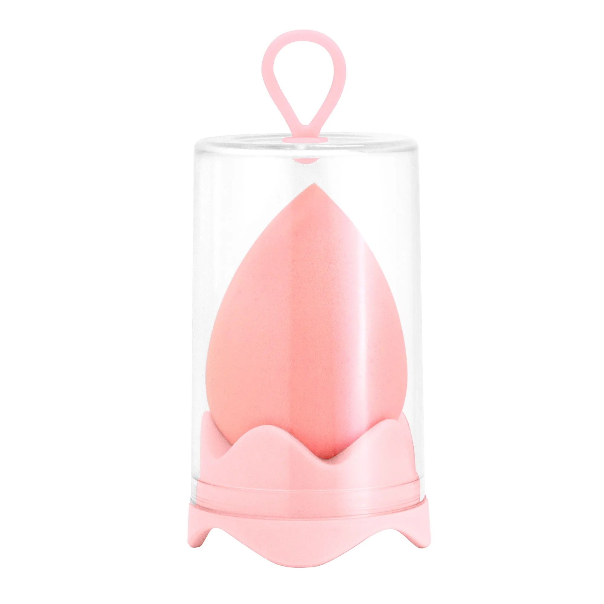Esponja de maquillaje DROP — vista lateral — para regalo empresarial con logo