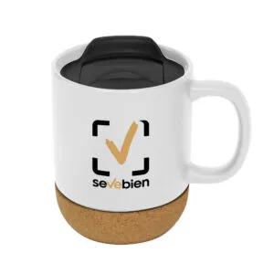 Taza sublimable MIKA — de cerámica — personalizada con impresión de marca corporativa
