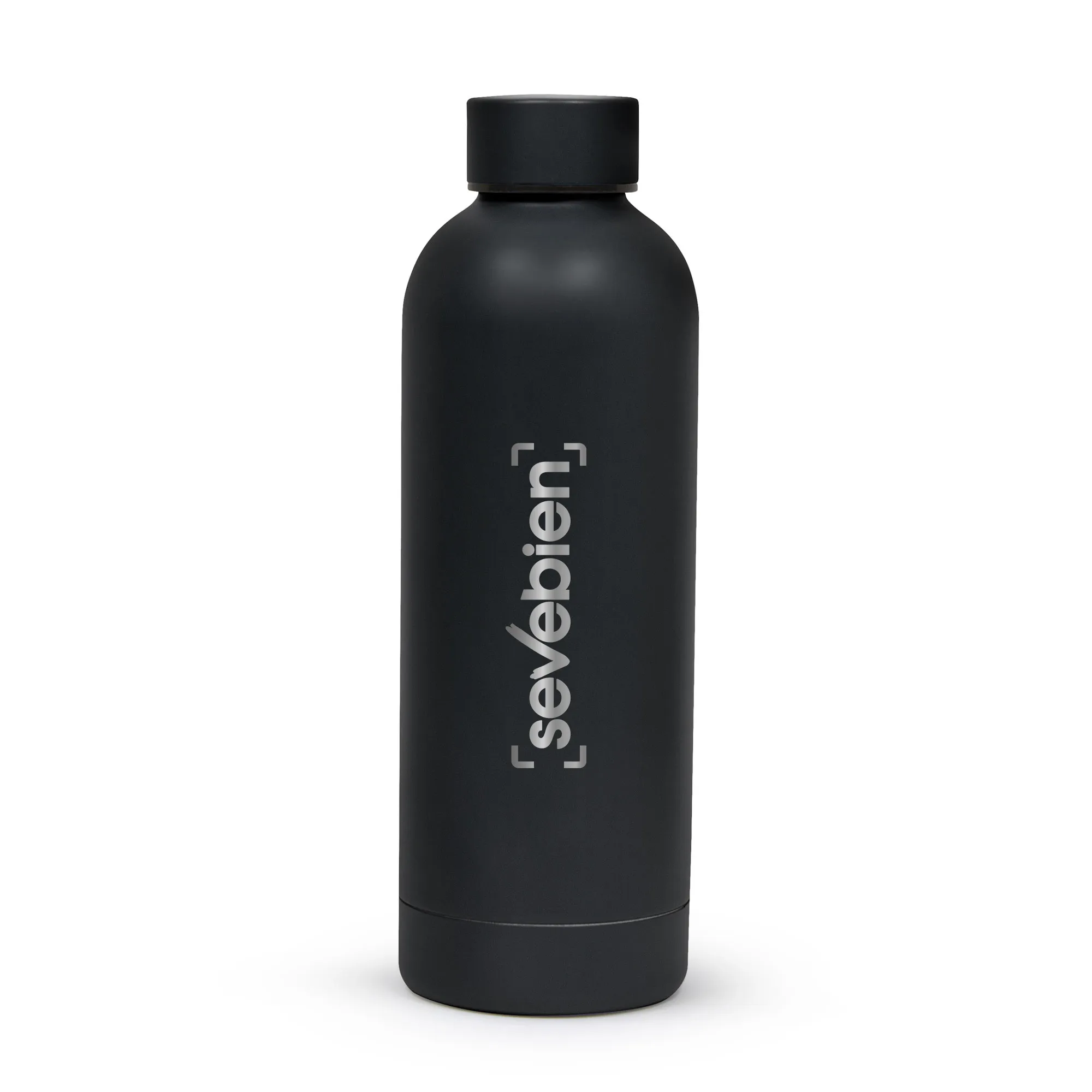 BOTELLA TÉRMICA INOX — de acero inoxidable — personalizada con impresión de marca corporativa