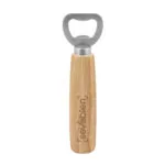 Abridor de botellas ENJOY — de acero inoxidable — personalizada con impresión de marca corporativa