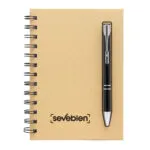 Set de libreta y bolígrafo MAGIC — de plástico — personalizado con impresión de marca corporativa