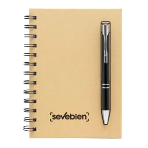 Set de libreta y bolígrafo MAGIC — de plástico — personalizado con impresión de marca corporativa
