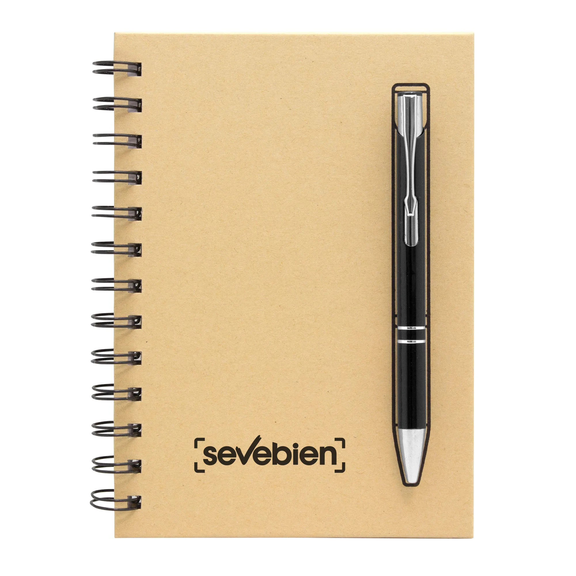 Set de libreta y bolígrafo MAGIC — de plástico — personalizado con impresión de marca corporativa