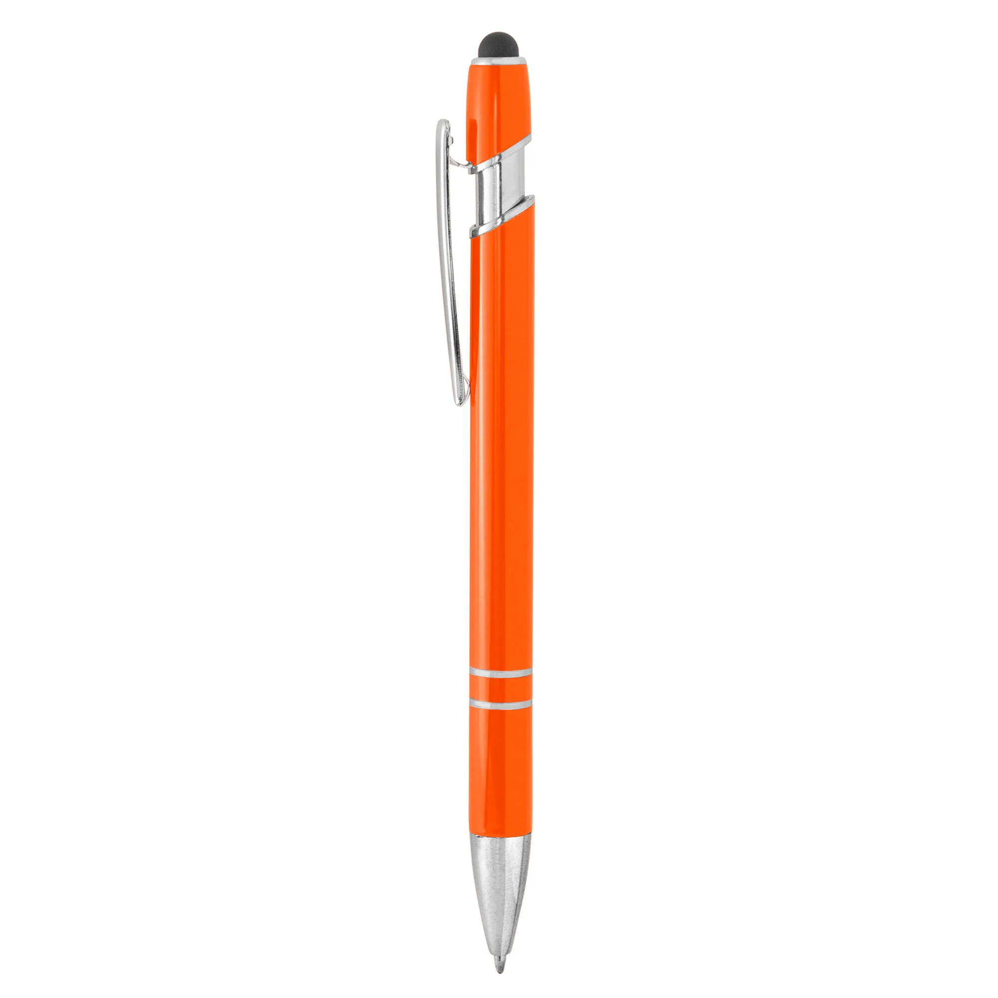 bolígrafo touch GLOSSY — en uso — impreso con marca empresarial