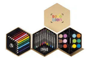 SET DE PINTURAS HEXÁGONO — personalizado con impresión de marca corporativa
