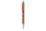 BOLÍGRAFO DE BAMBÚ NAGANO PEN TINTA AZUL — de madera color de bambú — personalizado con impresión de marca corporativa