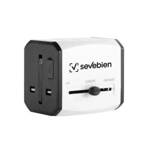 Adaptador Universal Travis — Producto de plástico — personalizado con impresión de marca corporativa