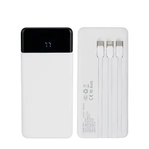 Power-Bank Deluxe 10.000 mAh — Producto de plástico — personalizado con impresión de marca corporativa