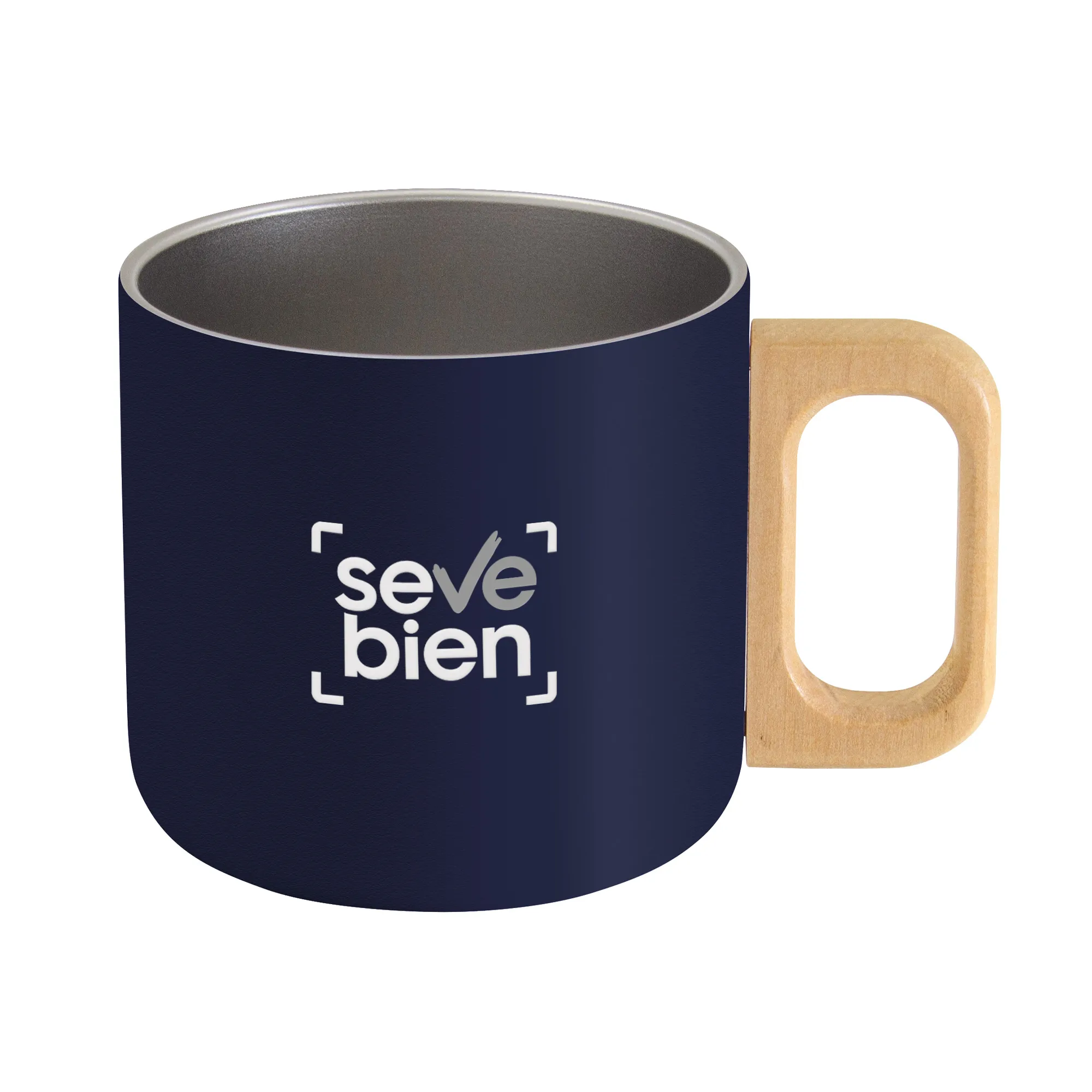 Taza TIMBER — de cerámica — personalizada con impresión de marca corporativa