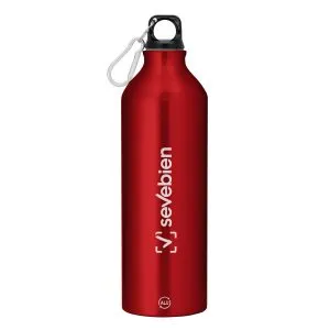 Botella REX II — de acero inoxidable — personalizada con impresión de marca corporativa