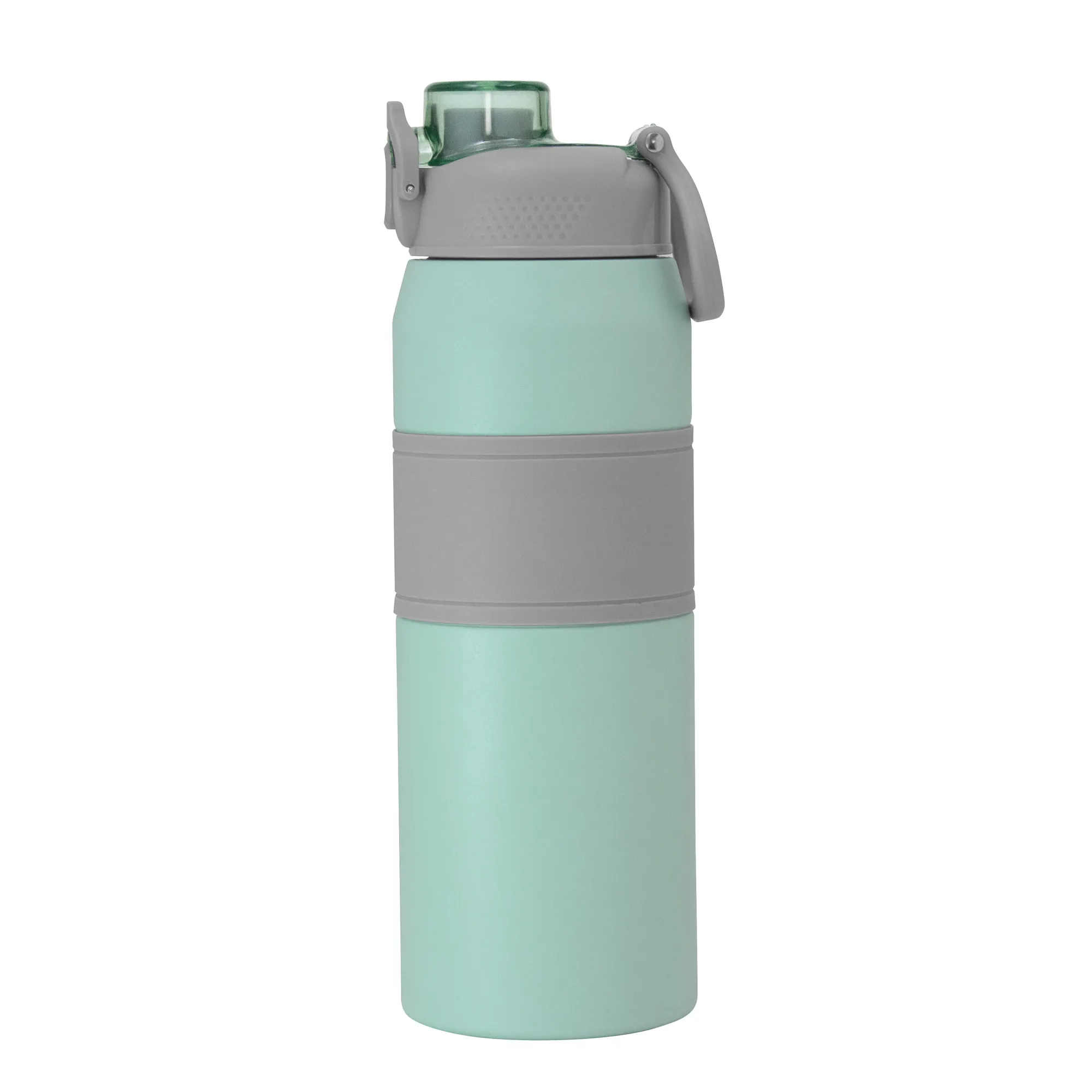 Botella térmica PUSH — vista superior — con logo para obsequio corporativo
