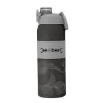 Botella térmica PUSH — de acero inoxidable — personalizada con impresión de marca corporativa