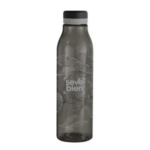 Botella ANDINA FULL BLACK — de acero inoxidable color negro — personalizada con impresión de marca corporativa
