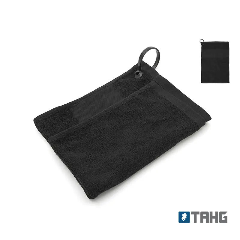 Toalla de Golf Caddy — vista superior — con logo para obsequio corporativo