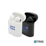 Auriculares Nucleo — Producto de plástico — personalizado con impresión de marca corporativa