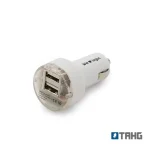 USB Car Charger — de plástico — personalizado con impresión de marca corporativa