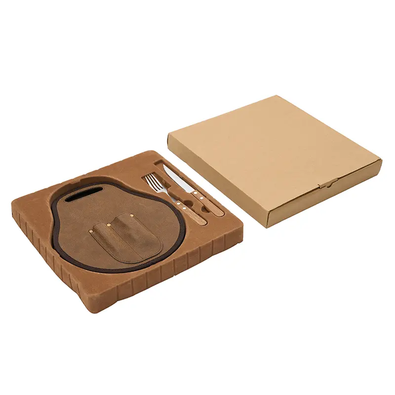 Set de Asado Estribo — vista trasera — publicitario personalizado Chile