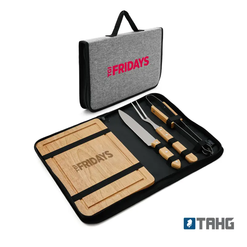 Set de asado Brasa con utensilios personalizables