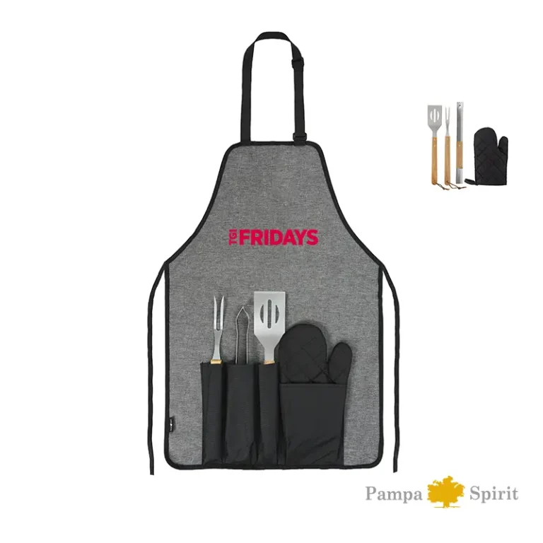 Set BBQ con delantal personalizable