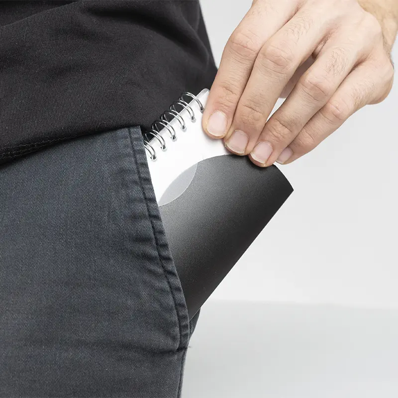 Cuaderno Mas — vista lateral — para regalo empresarial con logo