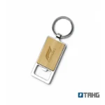 Llavero Lock — de acero inoxidable — personalizado con impresión de marca corporativa