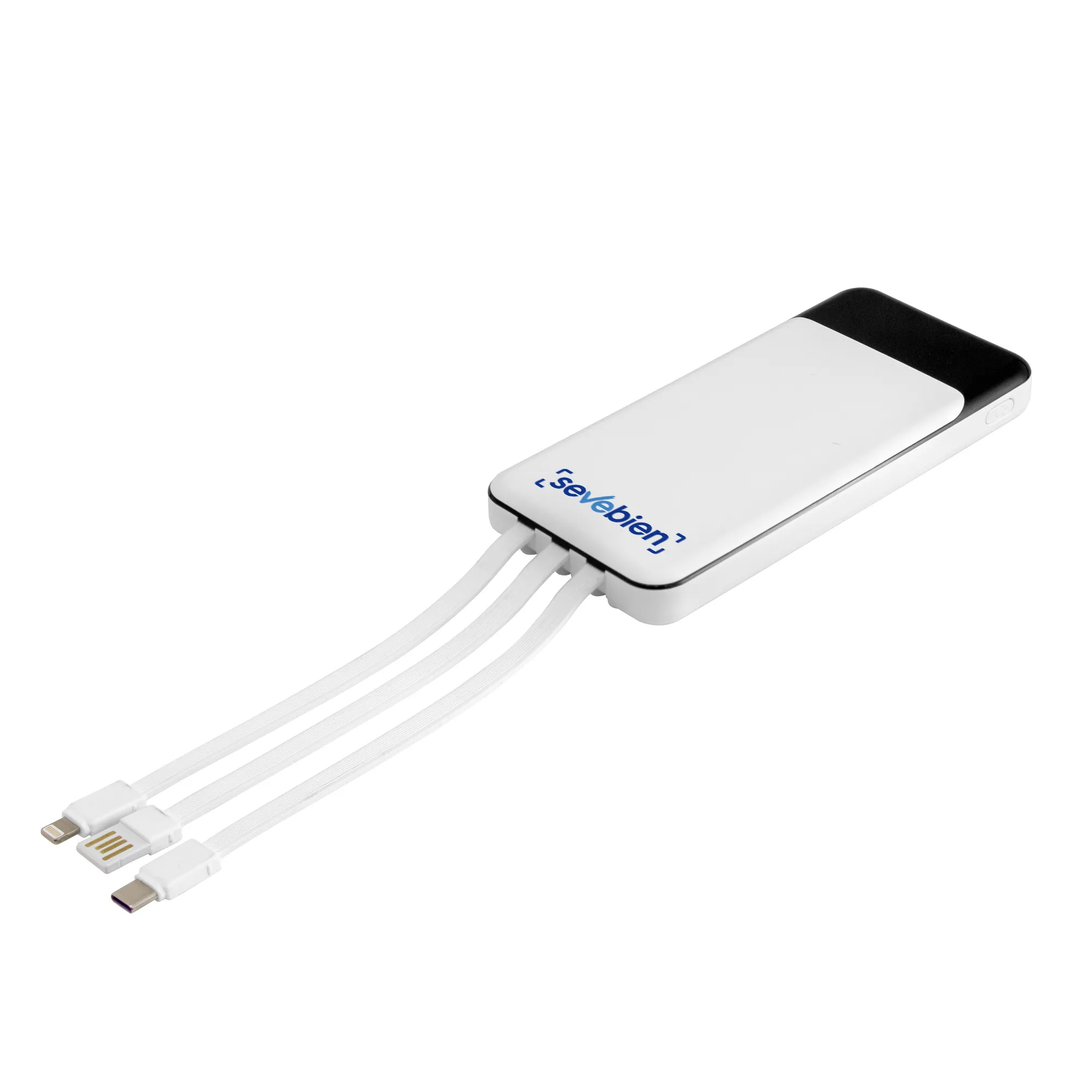 Power Bank Multipuerto atlanta — de plástico — personalizado con impresión de marca corporativa