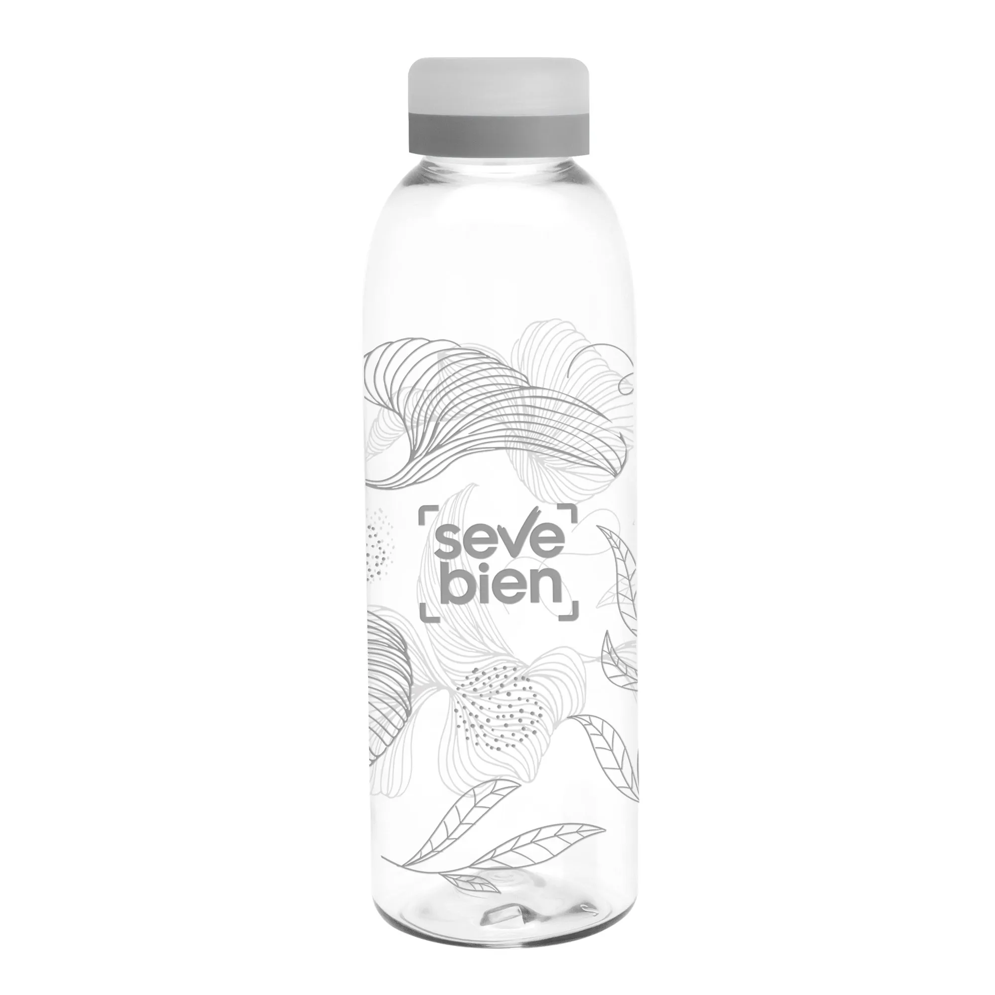 Botella baladina Frost — de acero inoxidable color esmerilado — personalizada con impresión de marca corporativa
