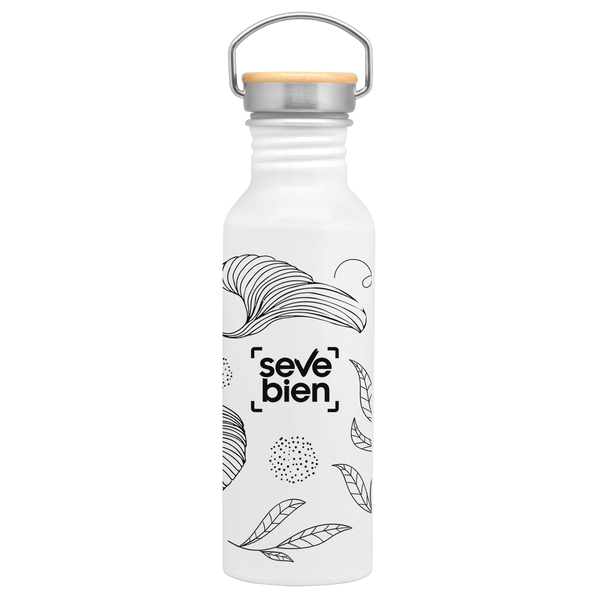 Botella armin Ii — de acero inoxidable — personalizada con impresión de marca corporativa