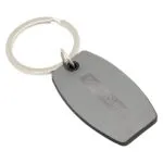 Llavero bord — de acero inoxidable — personalizado con impresión de marca corporativa