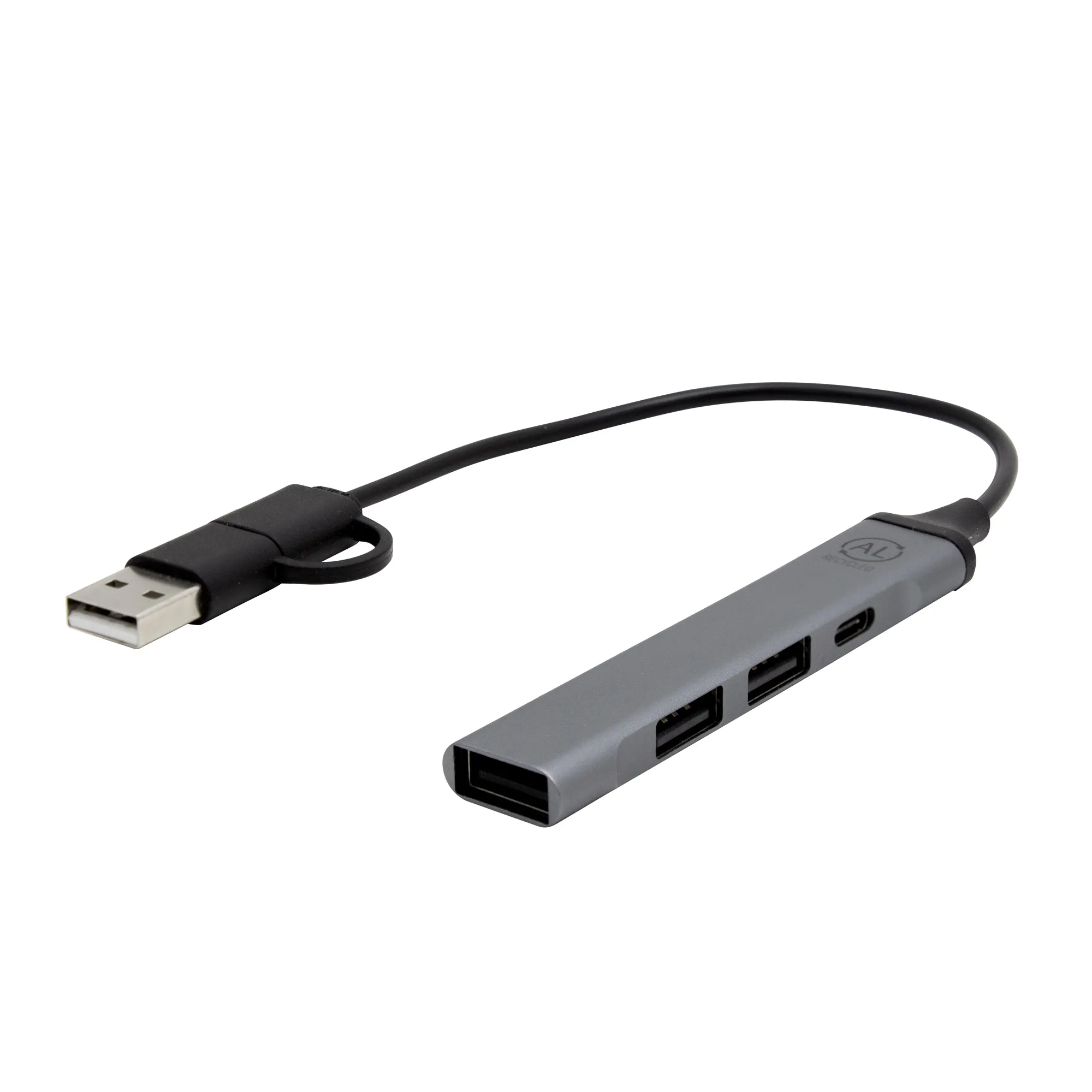 Adaptador Hub Multipuerto hamel — Producto de plástico — personalizado con impresión de marca corporativa