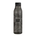 Botella Andina Full Black 2 — de acero inoxidable color negro — personalizada con impresión de marca corporativa