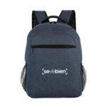Mochila Elemental azul portanotebook 16 pulgadas en poliéster 300D — con serigrafía para regalos corporativos