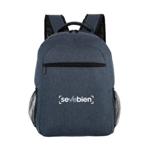 Mochila Elemental azul portanotebook 16 pulgadas en poliéster 300D — con serigrafía para regalos corporativos