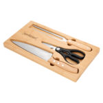 Set de asado Bistec para tu marca con grabado de logo, regalos promocionales Chile