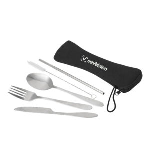 Set de cubiertos PLAT promocional con grabado de logo para empresas Chile