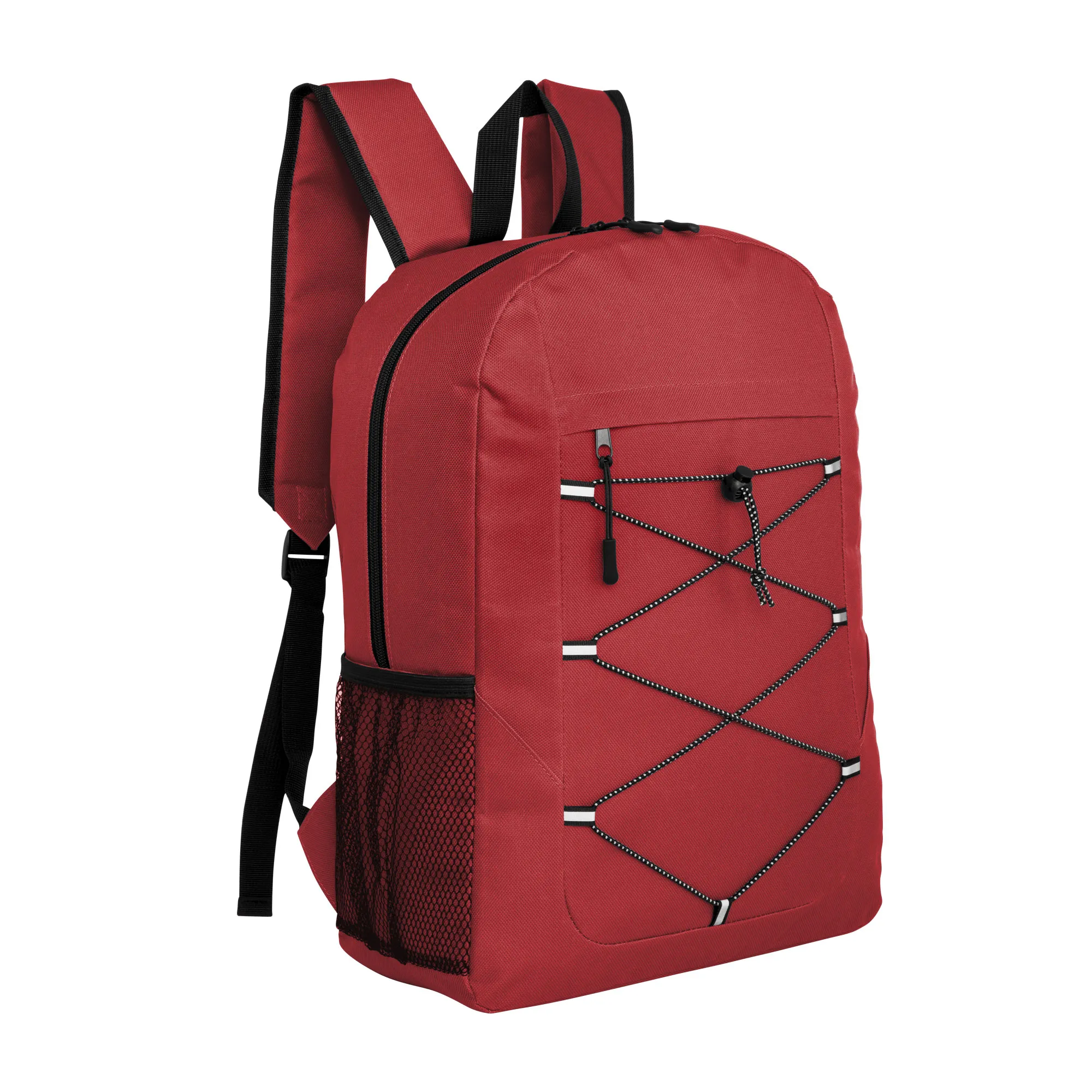 Mochila trip — vista superior — con logo para obsequio corporativo