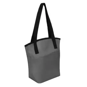 Cooler de polyester con compartimiento principal superior y bolsillo frontal, interior de aluminio y PE foam