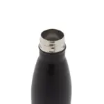 Botella de acero inoxidable de doble pared con tapa de bambú y caja de cartulina Kraft