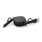 Cable de carga 4 en 1 con cabezal compacto que integra conectores USB-C, Micro USB, Lightning y cargador Apple Watch