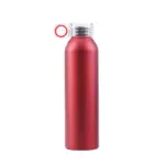 Botella de aluminio con tapa de rosca de PP y anillo circular de agarre
