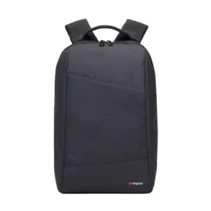 Mochila de poliéster con dos compartimentos principales, bolsillo frontal y correas acolchadas