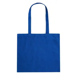 Bolsa tote de tela de algodón con asas largas, vista frontal