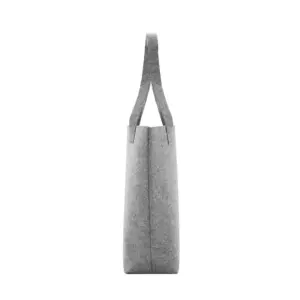 Bolsa tote confeccionada en fieltro reciclado con dos correas largas y base rectangular
