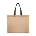 Tote bag de TNT laminado con fuelle lateral y asas, vista frontal