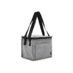 Cooler de fieltro RPET con estructura rectangular y espuma laminada visible en el interior