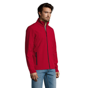 Chaqueta softshell de poliéster y elastano para hombre con cierre frontal y dos bolsillos laterales con cierre