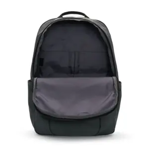 Mochila urbana de poliéster con compartimiento principal de doble cierre, bolsillo frontal con cierre y tiras acolchadas ajustables