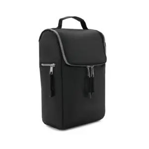 Cooler de tela Nylon con bolsillos laterales y forro interior de PVC gris