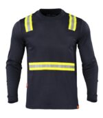 Polera Hibrida Dual Manga Larga Hombre color Azul